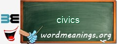 WordMeaning blackboard for civics